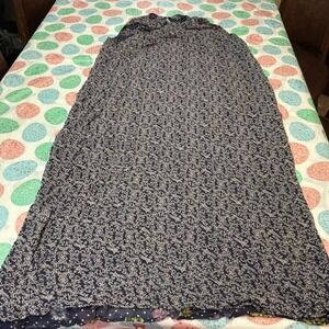 Reversible Flowy Summer Flower Dress Boho Paisley Blue Cottage Kaftan Dress